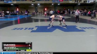 133 lbs Quarterfinal - Dylan Koontz, University Of Dubuque vs Trevor Boryla, Augustana College (Illinois)