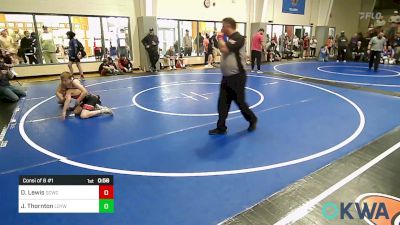 85 lbs Consi Of 8 #1 - Daniel Lewis, Dark Cloud Wrestling Club vs Jimmy Thornton, Locust Grove Youth Wrestling