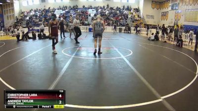 113 lbs Cons. Round 3 - Andrew Taylor, George Jenkins vs Christopher Lara, Riverview (Sarasota)