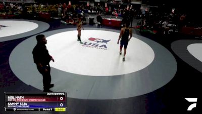 175 lbs Quarterfinal - Neil Nath, Nor Cal Take Down Wrestling Club vs Sammy Seja, Red Wave Wrestling