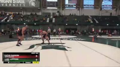 285 lbs Semifinal - Lucas Davison, Northwestern vs Luke Luffman, Illinois