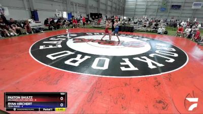 100 lbs Round 3 (8 Team) - Paxton Shultz, Oklahoma Outlaws Red vs Ryan Hirchert, Team Idaho