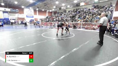 195 lbs Champ. Round 1 - Mateo Carrera, Madison High School vs NATHAN BLANCO, Chino