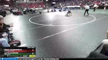 D2-170 lbs Quarterfinal - Trace Schoenebeck, Luxemburg-Casco vs Justin Klinkner, Two Rivers