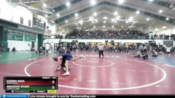 110 lbs Cons. Round 5 - Brennan Smart, Lewis & Clark vs Korbin Sena, Nampa West