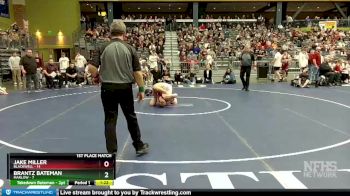 132 lbs Finals (8 Team) - Jake Miller, Blackwell vs Brantz Bateman, Marlow