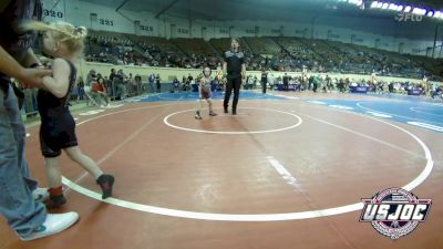 50 lbs Consi Of 4 - Jaidee Ledford, El Reno Wrestling Club vs Emma Livesay, Blanchard Wrestling Club