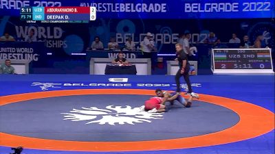 79 kg 1/8 Final - Bekzod Abdurakhmonov, Uzbekistan vs Deepak Deepak, India