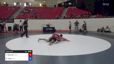 87 kg Cons 8 #1 - Tyler Hannah, Combat W.C. School Of Wrestling vs Ryan Cody, Greco-Roman Development