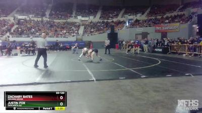 D3-120 lbs 1st Place Match - Zachary Bates, Walden Grove vs Justin Fox, Sahuarita Hs