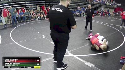 105 lbs Quarterfinals (8 Team) - Samuel Brown, Nebraska Black vs Will Carney, Indiana Gold