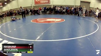 97 lbs Quarterfinal - Brayden Biggs, Clinic Wrestling FXBG vs Patrick Spencer, Richlands Wrestling Club