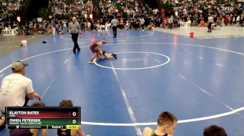 75 lbs Quarterfinal - Owen Petersek, Winner Youth Wrestling vs Klayton Bates, CWO