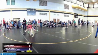 78 lbs Quarterfinal - Talon Oakes, New Castle Youth Wrestling Club vs Landon Burkett, Contenders Wrestling Academy