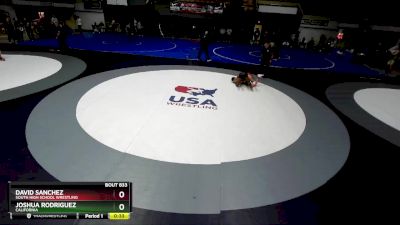 132 lbs Cons. Round 3 - Joshua Rodriguez, California vs David Sanchez, South High School Wrestling