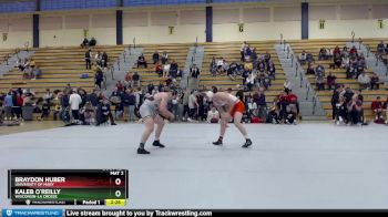 165 lbs 1st Place Match - Kaleb O`Reilly, Wisconsin-La Crosse vs Braydon Huber, University Of Mary