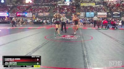 G - 145 lbs Cons. Round 5 - Carmelia Horn, Hardin (Girls) vs Joli Beston, Wolf Point (Girls)