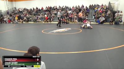 B-16 lbs Quarterfinal - Chance Pihl, Hammerin Hawks vs Chase Bagby, Waverly Area Wrestling Club