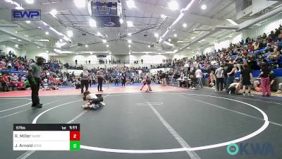 57 lbs Rr Rnd 3 - Riley Miller, HURRICANE WRESTLING ACADEMY vs Jolynn Arnold, Sperry Wrestling Club