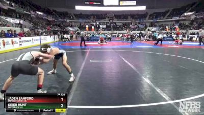 7A 126 lbs Quarterfinal - Jaden Sanford, Smiths Station Hs vs Grier Hunt, Enterprise HS