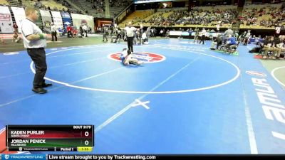 120 Class 3 lbs Quarterfinal - Kaden Purler, North Point vs Jordan Penick, Hillsboro