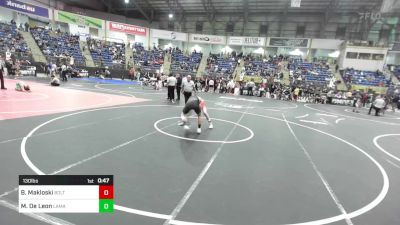 130 lbs Consi Of 8 #1 - Brody Makloski, Boltz Middle School vs Marco De Leon, Lamar Middle School