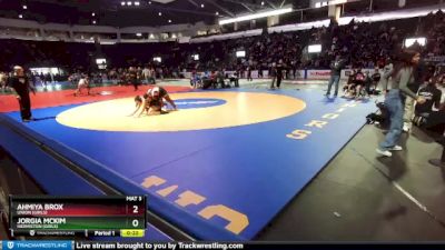 Girls 190 lbs Cons. Round 2 - Ahmiya Brox, Union (Girls) vs Jorgia McKim, Hermiston (Girls)