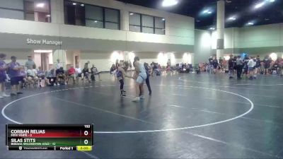 152 lbs Round 3 (6 Team) - Silas Stits, Indiana Smackdown Gold vs Corban Relias, MXW White