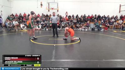 DIVISION 5 lbs Round 3 - Jackson Billings, Columbus Catholic vs Owen Regan, Waukon