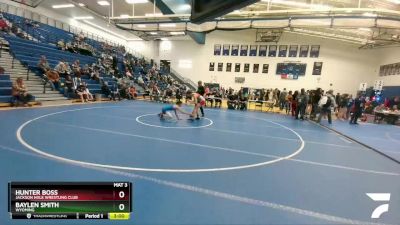 126 lbs Semifinal - Hunter Boss, Jackson Hole Wrestling Club vs Baylen Smith, Wyoming