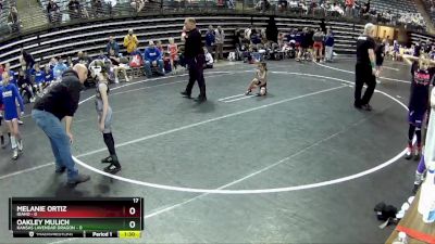 52 lbs Quarterfinals (8 Team) - Melanie Ortiz, Idaho vs Oakley Mulich, Kansas Lavendar Dragon