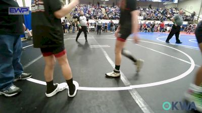 55 lbs Consolation - Beau Barrett, Black Fox Wrestling Club vs Colt Watson, Warner Eagles Youth Wrestling