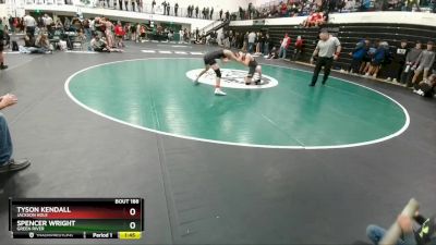 126 lbs Quarterfinal - Tyson Kendall, Jackson Hole vs Spencer Wright, Green River