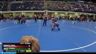 75 lbs Cons. Round 5 - Bennett Davis, Pinnacle Wrestling Club vs Brody Powell, Wayzata