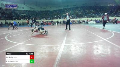 76 lbs Round Of 16 - Noah Bollig, Duncan Middle School vs Reyd Rylant, Norman JH