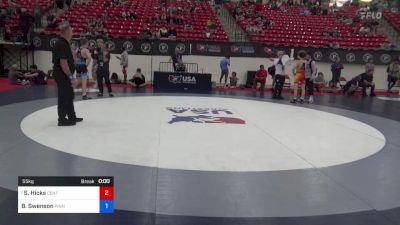 55 kg Rnd Of 16 - Slater Hicks, Central Coast Regional Training Center vs Brett Swenson, Pinnacle Wrestling Club