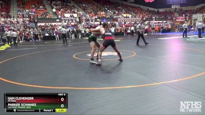 4A 190 lbs Champ. Round 1 - Parker Schwarz, Lacygne-Prairie View vs Sam Clevenger, Ottawa