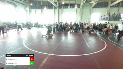 46 lbs Quarterfinal - Kane Carter, Steel City WC vs Knox Pohle, Rough House