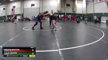 160 lbs Round 3 (16 Team) - Isaiah Legates, Kearney JV vs Weston Bratton, Augusta
