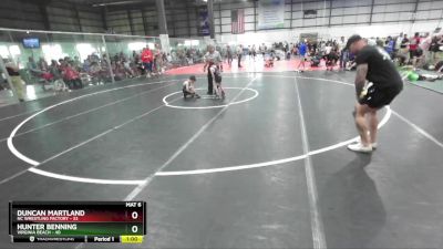 50 lbs Round 1 - Duncan Martland, NC Wrestling Factory vs Hunter Benning, Virginia Beach