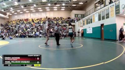 120 lbs Champ. Round 1 - Owen Jackson, ARCHBISHOP HOBAN vs Yaxel Milligan-Vasquez, FIRESTONE