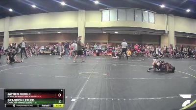 85 lbs Quarterfinals (8 Team) - Jayden Duruji, Glasgow Wrestling Academy vs Brandon Lefler, Carolina Hammer Squad