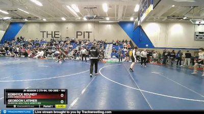 160 lbs Quarterfinal - Geordon Latimer, Riverton Wolf Pack Wrestling vs Kormyck Roundy, Davis Wrestling Club