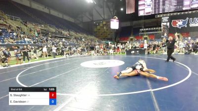 127 lbs Rnd Of 64 - Sophia Slaughter, Virginia vs Evie Davidson, Utah