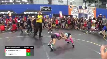 46 lbs Quarterfinals (8 Team) - Kona Hughes, The Funky Singlets vs Kinsley Kothenbeutel, Untouchables White