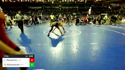 117 lbs Semifinal - Lilliana Massenzio, Cordoba Trained vs Samirah Abdussamad, Orchard South WC