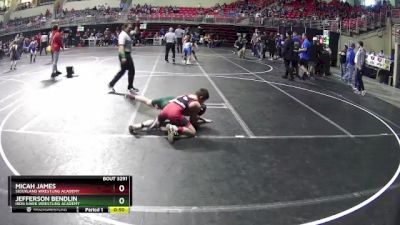 100 lbs Semifinal - Jefferson Bendlin, Iron Hawk Wrestling Academy vs Micah James, Siouxland Wrestling Academy