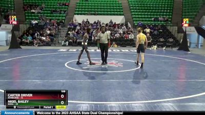 108 lbs Finals (2 Team) - Nigel Bailey, Dora vs Carter Driver, Ranburne