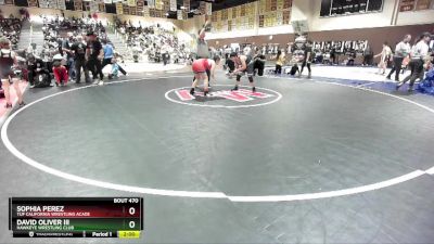 149 lbs Cons. Round 2 - David Oliver Iii, Hawkeye Wrestling Club vs Sophia Perez, TUF California Wrestling Acade