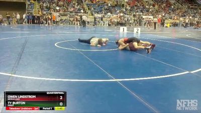 126 lbs Quarterfinal - Ty Burton, Minot vs Owen Lindstrom, Devils Lake